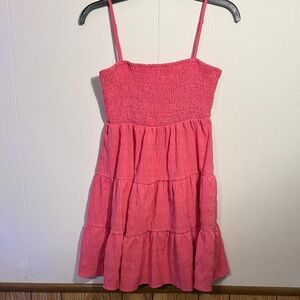 Pink Tiered Kids Dress